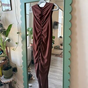 Zara Chocolate Backless Dress